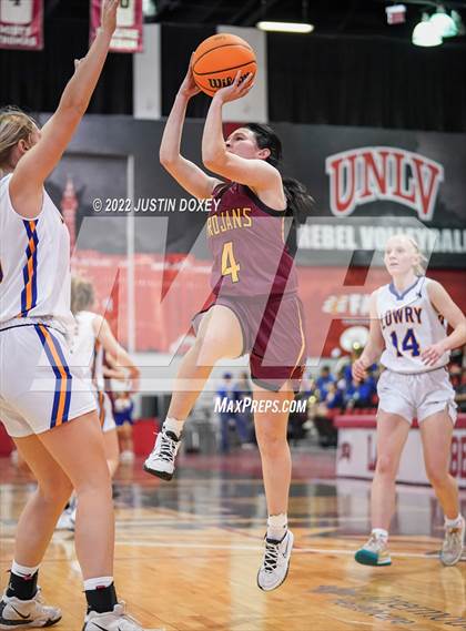 Thumbnail 3 in Lowry vs. Pahrump Valley (NIAA Class 3A State Girls Semifinal) photogallery.
