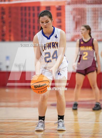Thumbnail 3 in Lowry vs. Pahrump Valley (NIAA Class 3A State Girls Semifinal) photogallery.