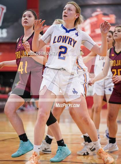 Thumbnail 1 in Lowry vs. Pahrump Valley (NIAA Class 3A State Girls Semifinal) photogallery.