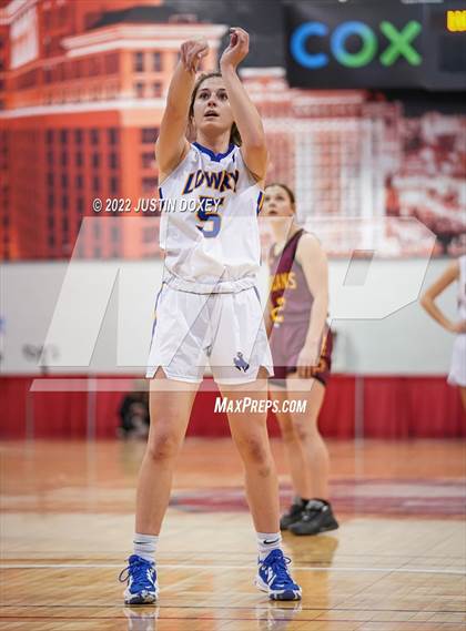 Thumbnail 3 in Lowry vs. Pahrump Valley (NIAA Class 3A State Girls Semifinal) photogallery.