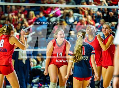 Thumbnail 1 in O'Connor vs. Dawson (UIL Volleyball 6A D1 State Semifinals) photogallery.