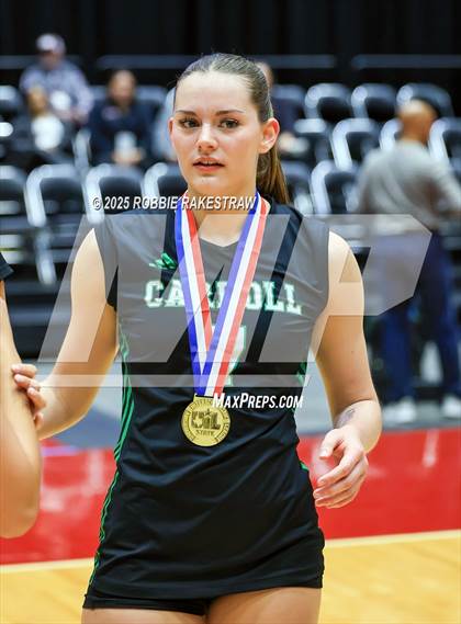 Thumbnail 3 in Southlake Carroll vs. Austin (UIL 6A D2 Volleyball Medal Ceremony) photogallery.