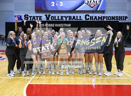 Thumbnail 3 in Southlake Carroll vs. Austin (UIL 6A D2 Volleyball Medal Ceremony) photogallery.