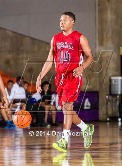 Thumbnail 1 in Dallas HSAA Blue vs. Wyatt (DFW Basketball Challenge) photogallery.