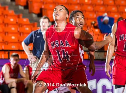Thumbnail 1 in Dallas HSAA Blue vs. Wyatt (DFW Basketball Challenge) photogallery.