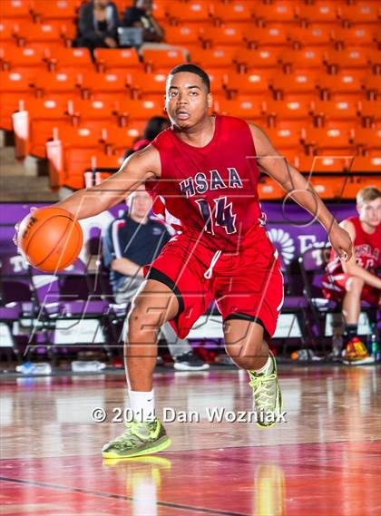 Thumbnail 1 in Dallas HSAA Blue vs. Wyatt (DFW Basketball Challenge) photogallery.