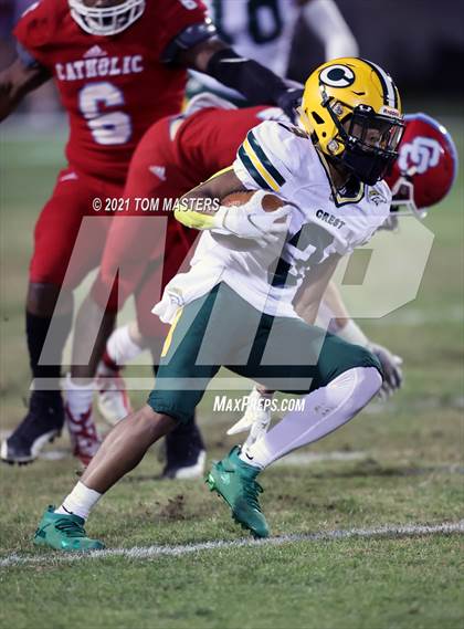 Thumbnail 3 in Crest @ Charlotte Catholic (NCHSAA 3A Round 1) photogallery.