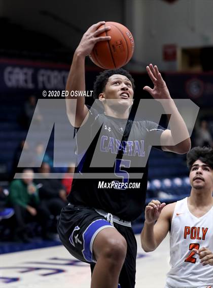 Thumbnail 1 in Capital Christian vs. Poly (MaxPreps MLK Classic) photogallery.