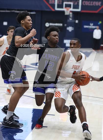 Thumbnail 2 in Capital Christian vs. Poly (MaxPreps MLK Classic) photogallery.