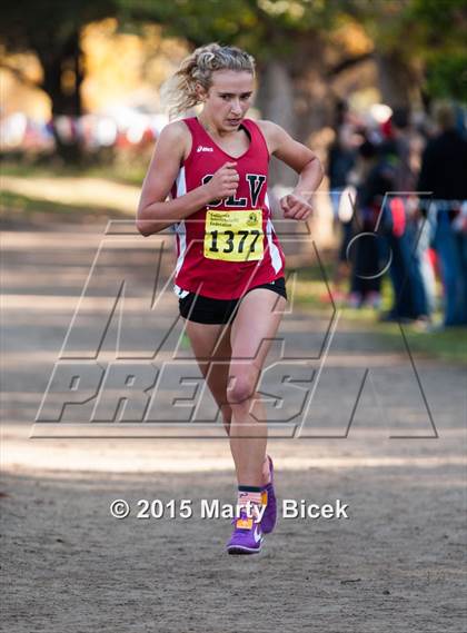 Thumbnail 1 in CIF State Cross Country Championships (D4 Girls Race) photogallery.