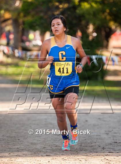 Thumbnail 1 in CIF State Cross Country Championships (D4 Girls Race) photogallery.
