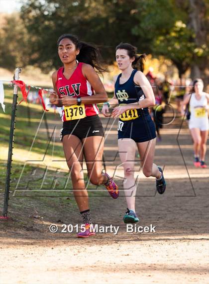 Thumbnail 1 in CIF State Cross Country Championships (D4 Girls Race) photogallery.