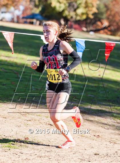 Thumbnail 2 in CIF State Cross Country Championships (D4 Girls Race) photogallery.