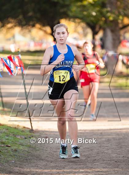Thumbnail 3 in CIF State Cross Country Championships (D4 Girls Race) photogallery.