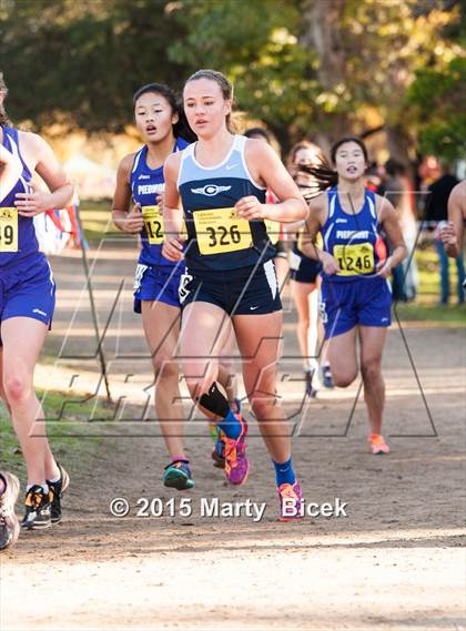 Thumbnail 2 in CIF State Cross Country Championships (D4 Girls Race) photogallery.