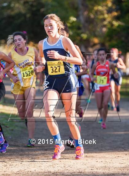 Thumbnail 2 in CIF State Cross Country Championships (D4 Girls Race) photogallery.