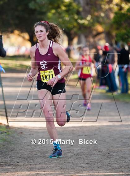Thumbnail 2 in CIF State Cross Country Championships (D4 Girls Race) photogallery.