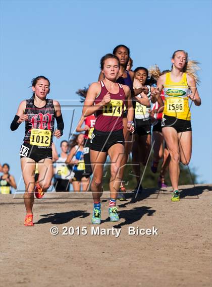 Thumbnail 2 in CIF State Cross Country Championships (D4 Girls Race) photogallery.