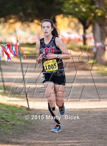 Thumbnail 1 in CIF State Cross Country Championships (D4 Girls Race) photogallery.