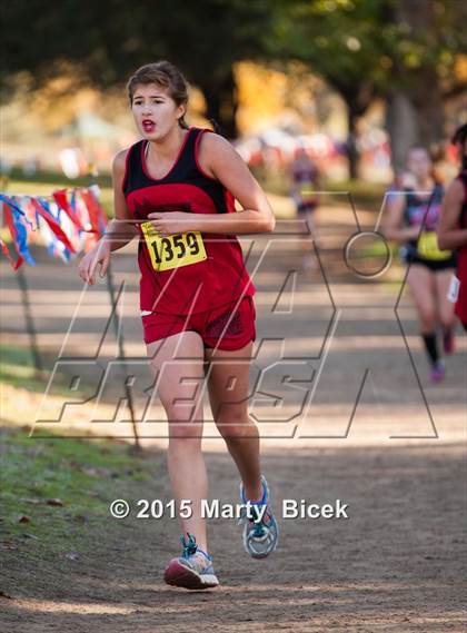 Thumbnail 2 in CIF State Cross Country Championships (D4 Girls Race) photogallery.