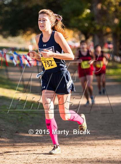 Thumbnail 1 in CIF State Cross Country Championships (D4 Girls Race) photogallery.