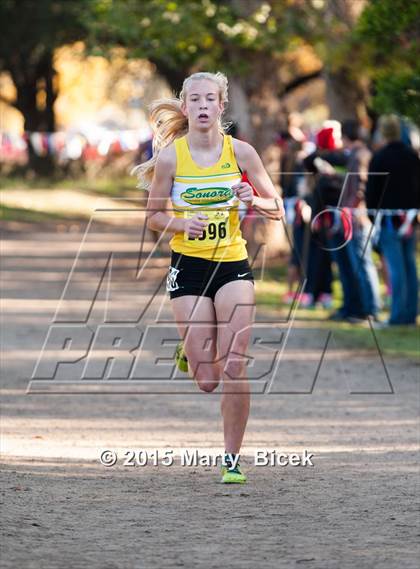 Thumbnail 3 in CIF State Cross Country Championships (D4 Girls Race) photogallery.