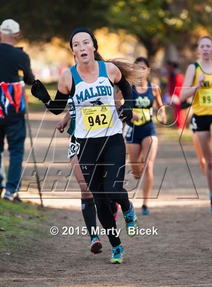 Thumbnail 1 in CIF State Cross Country Championships (D4 Girls Race) photogallery.