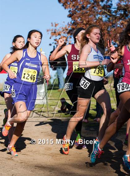 Thumbnail 1 in CIF State Cross Country Championships (D4 Girls Race) photogallery.