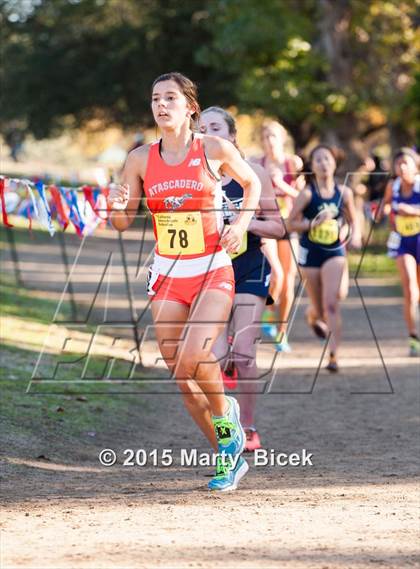 Thumbnail 3 in CIF State Cross Country Championships (D4 Girls Race) photogallery.