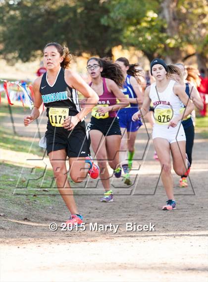 Thumbnail 2 in CIF State Cross Country Championships (D4 Girls Race) photogallery.