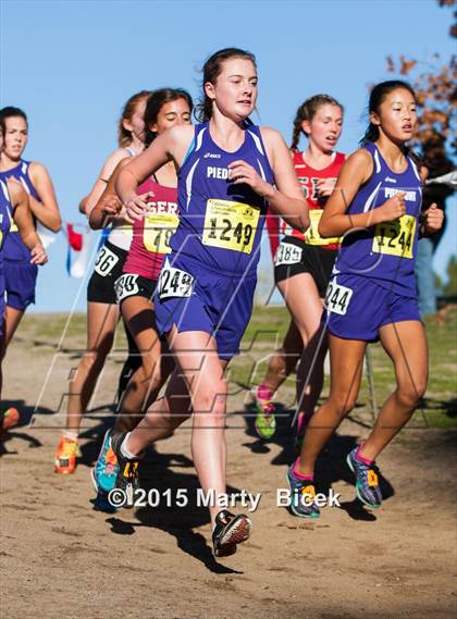 Thumbnail 2 in CIF State Cross Country Championships (D4 Girls Race) photogallery.