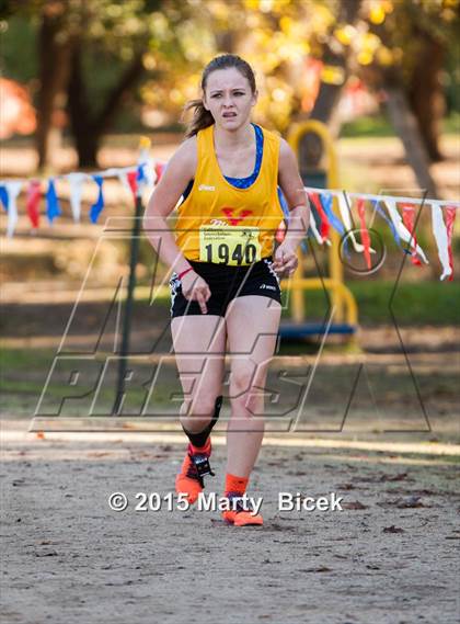 Thumbnail 2 in CIF State Cross Country Championships (D4 Girls Race) photogallery.