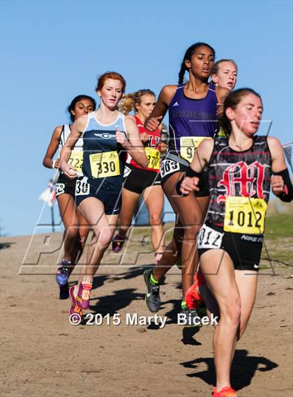Thumbnail 2 in CIF State Cross Country Championships (D4 Girls Race) photogallery.