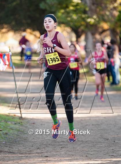 Thumbnail 1 in CIF State Cross Country Championships (D4 Girls Race) photogallery.