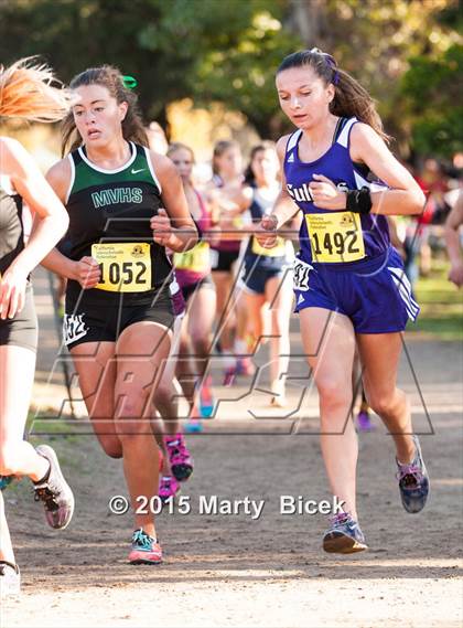 Thumbnail 2 in CIF State Cross Country Championships (D4 Girls Race) photogallery.