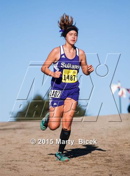 Thumbnail 2 in CIF State Cross Country Championships (D4 Girls Race) photogallery.