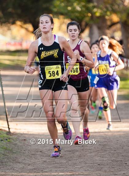 Thumbnail 1 in CIF State Cross Country Championships (D4 Girls Race) photogallery.