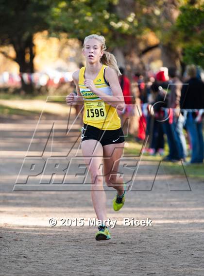 Thumbnail 1 in CIF State Cross Country Championships (D4 Girls Race) photogallery.