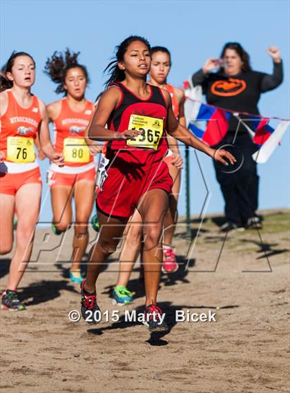 Thumbnail 1 in CIF State Cross Country Championships (D4 Girls Race) photogallery.
