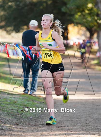 Thumbnail 2 in CIF State Cross Country Championships (D4 Girls Race) photogallery.