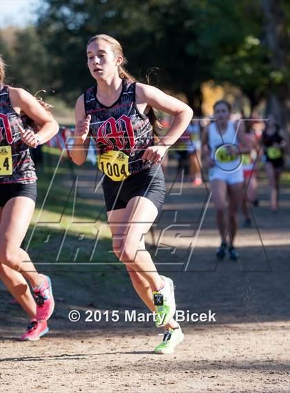 Thumbnail 1 in CIF State Cross Country Championships (D4 Girls Race) photogallery.