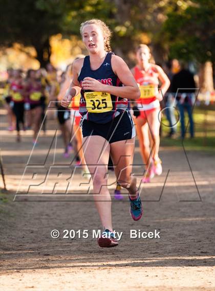Thumbnail 3 in CIF State Cross Country Championships (D4 Girls Race) photogallery.