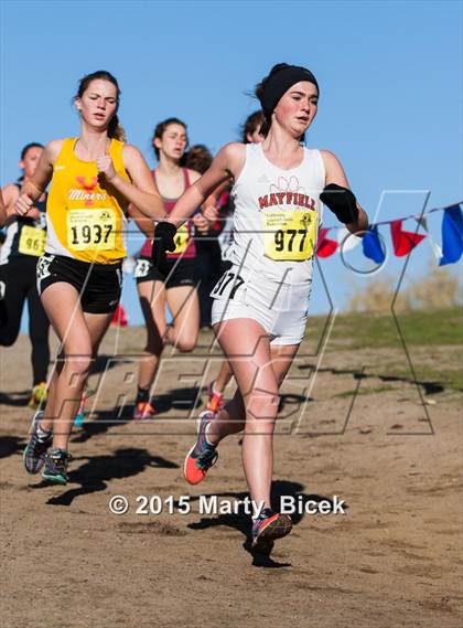 Thumbnail 3 in CIF State Cross Country Championships (D4 Girls Race) photogallery.