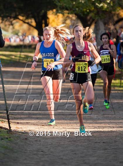 Thumbnail 2 in CIF State Cross Country Championships (D4 Girls Race) photogallery.