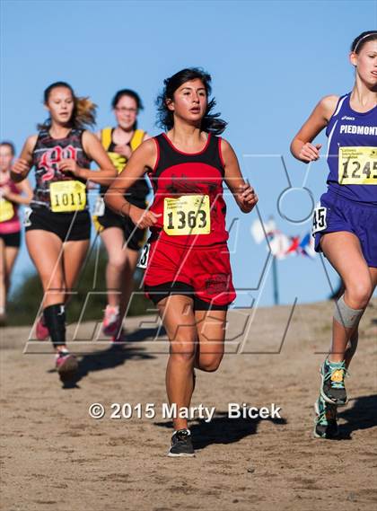 Thumbnail 1 in CIF State Cross Country Championships (D4 Girls Race) photogallery.