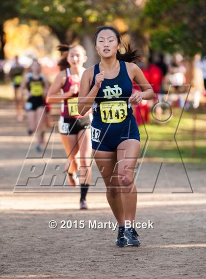 Thumbnail 1 in CIF State Cross Country Championships (D4 Girls Race) photogallery.