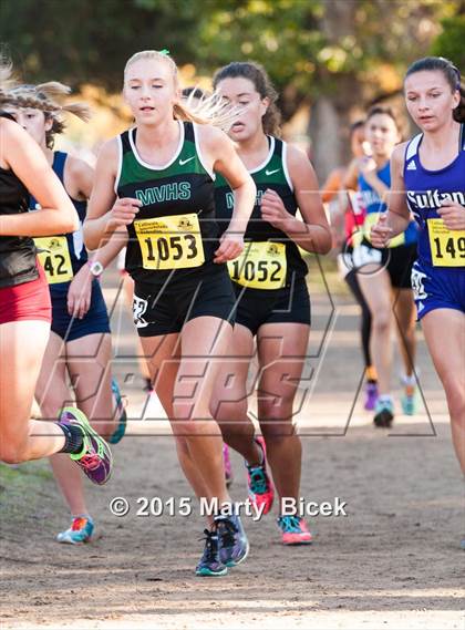 Thumbnail 1 in CIF State Cross Country Championships (D4 Girls Race) photogallery.