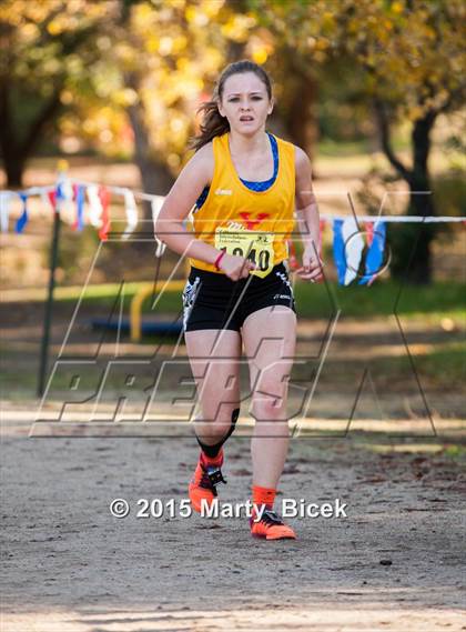 Thumbnail 1 in CIF State Cross Country Championships (D4 Girls Race) photogallery.