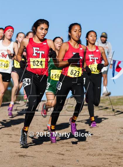 Thumbnail 1 in CIF State Cross Country Championships (D4 Girls Race) photogallery.