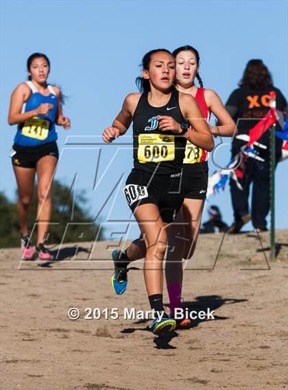 Thumbnail 2 in CIF State Cross Country Championships (D4 Girls Race) photogallery.